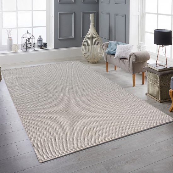 Wohnzimmerteppich kurzflor im speziellen modernen Design in beige