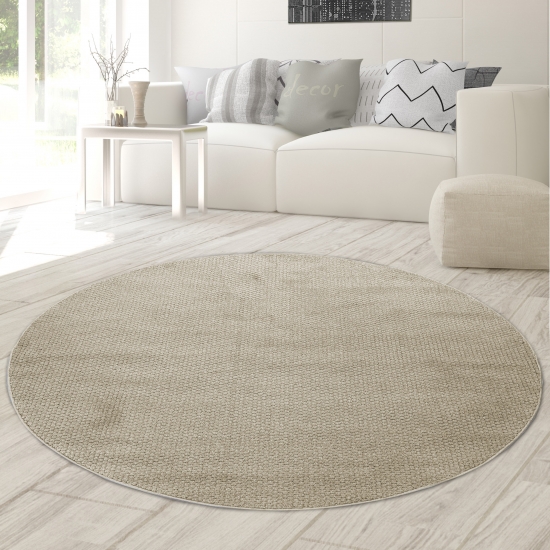 Preview: Minimalistischer Wohnzimmerteppich im schlichtem Streifenmuster in beige Preview: Minimalistischer Wohnzimmerteppich im schlichtem Streifenmuster in beige