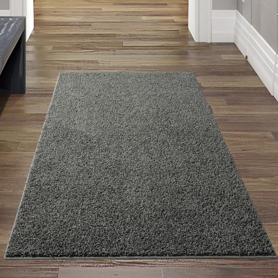Preview: Shaggy Teppich Diele | kuschlig warm & weich | anthrazit Preview: Shaggy Teppich Diele | kuschlig warm & weich | anthrazit