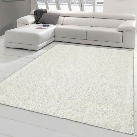 Gästezimmer Teppich flauschig warm • in creme