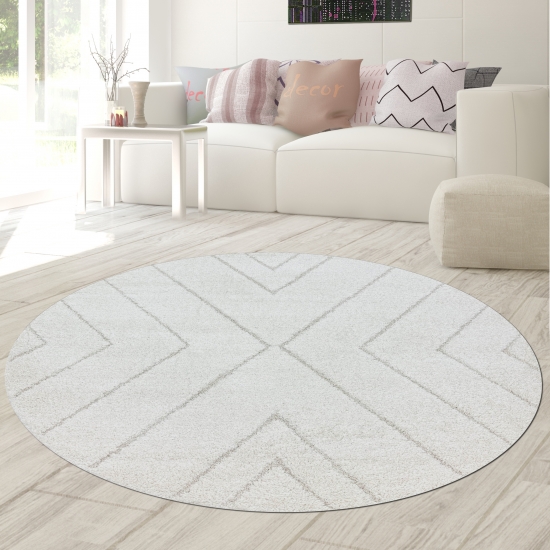 Preview: Natürliche Eleganz: 3D-Teppich mit skandinavischem Flair – Weiß, Creme-beige Preview: Natürliche Eleganz: 3D-Teppich mit skandinavischem Flair – Weiß, Creme-beige