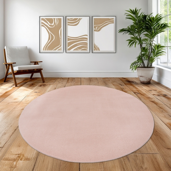 Preview: Rosa Teppich seidig weich und kuschelig für Wohnzimmer, Schlafzimmer, Kinderzimmer Preview: Rosa Teppich seidig weich und kuschelig für Wohnzimmer, Schlafzimmer, Kinderzimmer