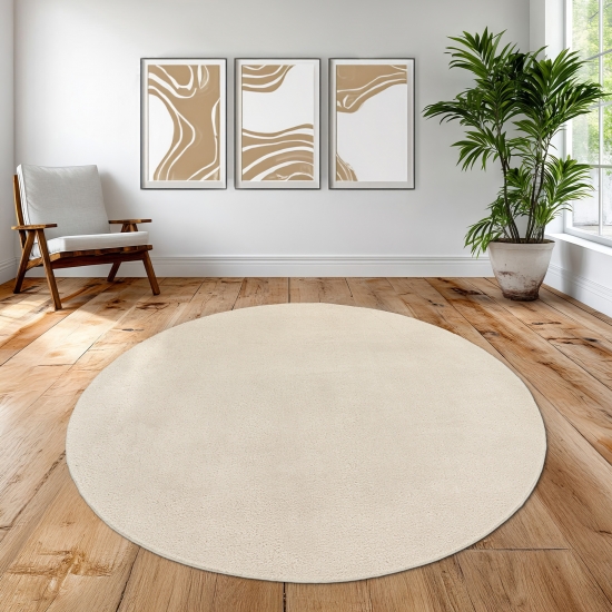 Preview: Creme Teppich seidig weich kuschelig für Wohnzimmer, Schlafzimmer, Esszimmer Preview: Creme Teppich seidig weich kuschelig für Wohnzimmer, Schlafzimmer, Esszimmer