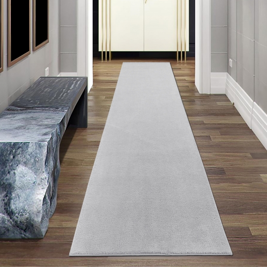 Preview: Silberner Teppich elegant weich mit edlem Glanz für modernes Wohnen Preview: Silberner Teppich elegant weich mit edlem Glanz für modernes Wohnen