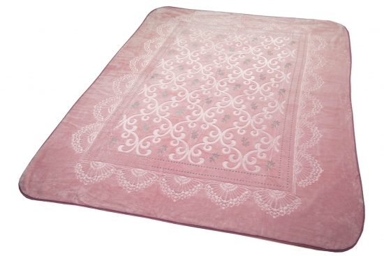 Tagesdecke Bettüberwurf Decke mit Ornamenten in Rosa