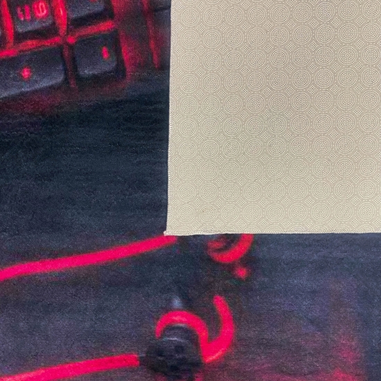Gaming Teppich mit Konsole und Joystick rot und schwarz