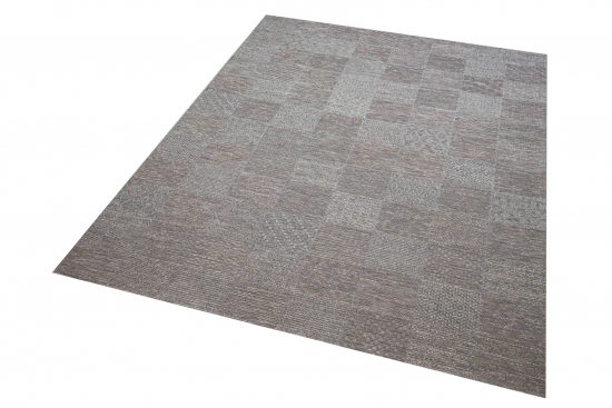 Preview: In- & Outdoor Teppich Sisal Optik mit Karomuster in grau Preview: In- & Outdoor Teppich in grau
