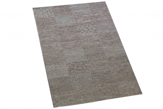 Preview: In- & Outdoor Teppich Sisal Optik mit Karomuster in grau Preview: In- & Outdoor Teppich in grau