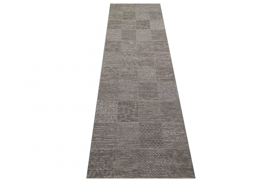 Preview: In- & Outdoor Teppich Sisal Optik mit Karomuster in grau Preview: In- & Outdoor Teppich in grau