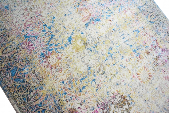 Preview: Designer und Moderner Teppich Vintage-Design Multi