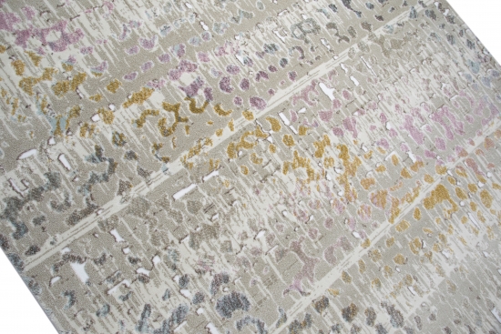 Preview: Designer und Moderner Teppich Kurzflor Wohnzimmerteppich in Lila Senfgelb Türkis Preview: Designer und Moderner Teppich Kurzflor Wohnzimmerteppich in Lila Senfgelb Türkis