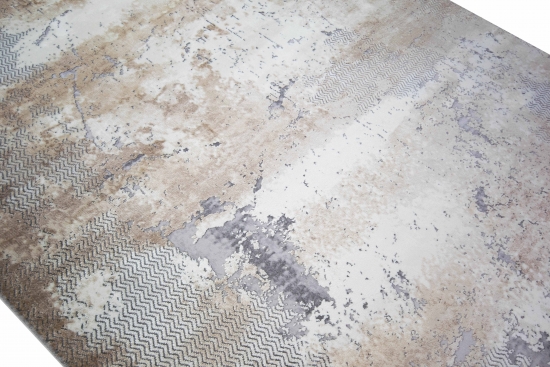 Preview: Wollteppich Designerteppich Teppich abstrakt aus Naturfasern in beige grau creme Preview: Wollteppich Designerteppich Teppich abstrakt aus Naturfasern in beige grau creme