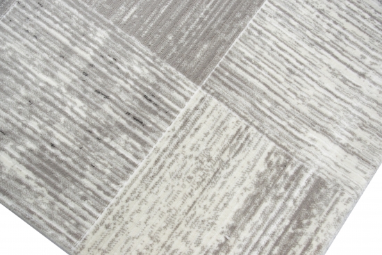 Preview: Designer und Moderner Teppich Wohnzimmerteppich mit Karomuster in Beige Grau Preview: Designer und Moderner Teppich Wohnzimmerteppich mit Karomuster in Beige Grau