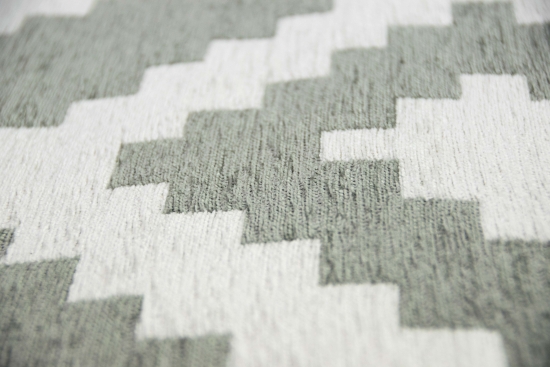 Preview: Teppich modern Orientteppich Wohnzimmer Teppich Marokkanisches Muster in grau weiß