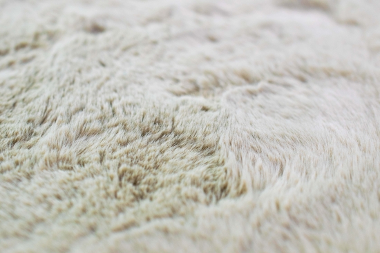 Teppich Kunstfellteppich Hochflor Faux Fur Hasenfell uni beige