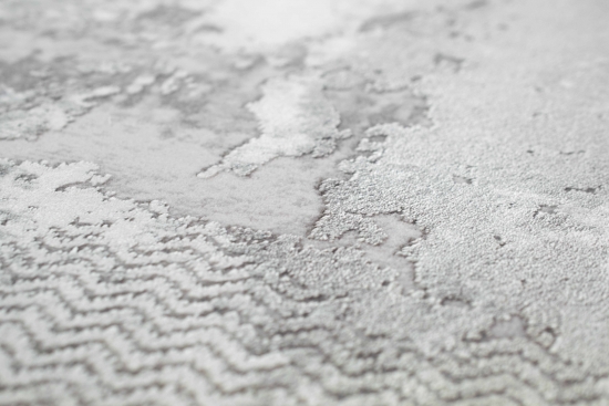 Preview: Wollteppich Designerteppich Teppich abstrakt aus Naturfasern in grau creme Preview: Wollteppich Designerteppich Teppich abstrakt aus Naturfasern in grau creme