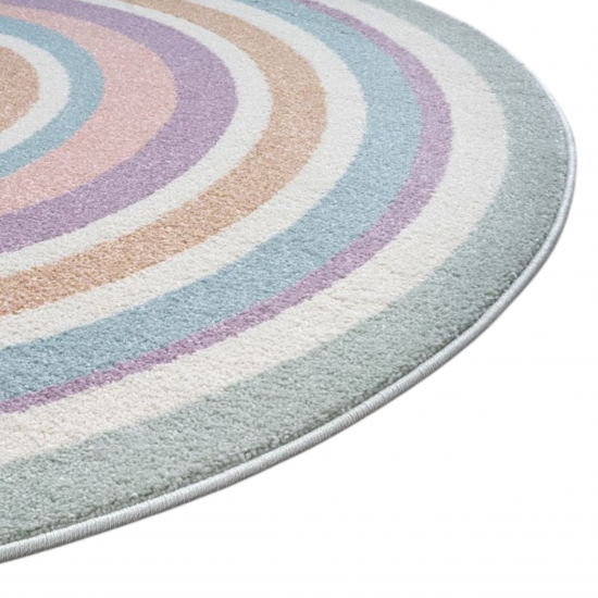 Preview: Kinderzimmer Teppich rund mit bunten Kreisen – weich & farbenfroh Preview: Kinderzimmer Teppich rund mit bunten Kreisen – weich & farbenfroh