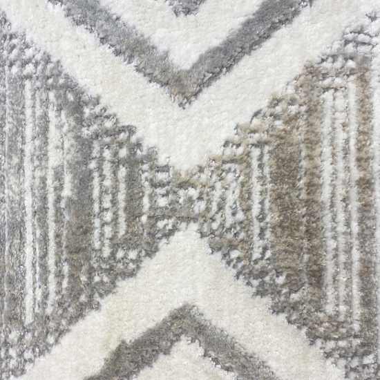 Preview: Wohnzimmerteppich – marokkanisches Rautenmuster – in creme weiß Preview: Wohnzimmerteppich – marokkanisches Rautenmuster – in creme weiß