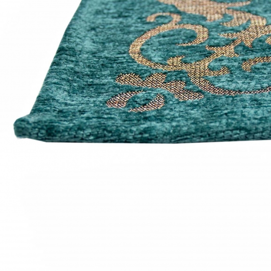 Moderner Teppich Designer Teppich Orientteppich Wohnzimmer Teppich mit Bordüre in Türkis Beige