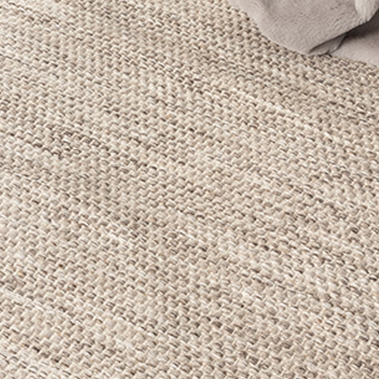 Preview: Handgewebter Wollteppich in edlem Taupe für Wohnzimmer oder Schlafzimmer