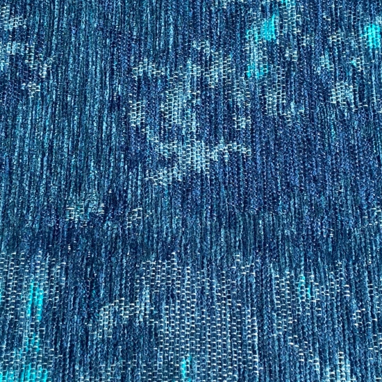 Wohnzimmer Teppich abstraktes Muster in blau weiß grau