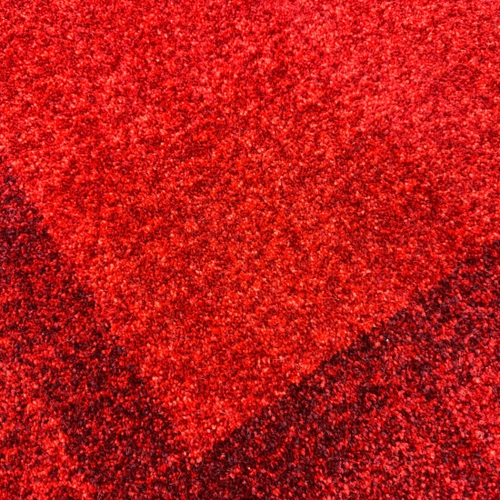 Preview: Wohnzimmer Teppich Designer kurzflor Modern vintage seitlich gekettelt in rot Preview: Wohnzimmer Teppich Designer kurzflor Modern vintage seitlich gekettelt in rot