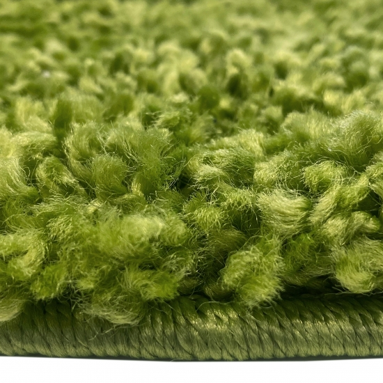 Shaggy Teppich Hochflor Langflor Teppich Wohnzimmer Teppich Gemustert in Uni Design Grün