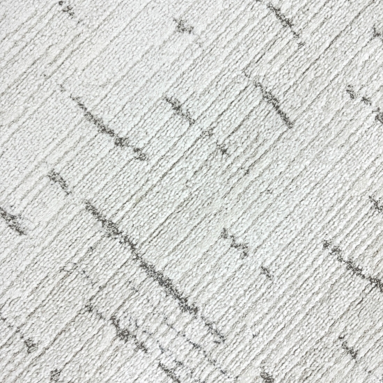 Wohnzimmerteppich Schlafzimmer Teppich Strich Muster weich creme mit grauen Streifen