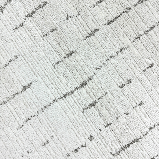 Wohnzimmerteppich Schlafzimmer Teppich Strich Muster weich creme mit grauen Streifen
