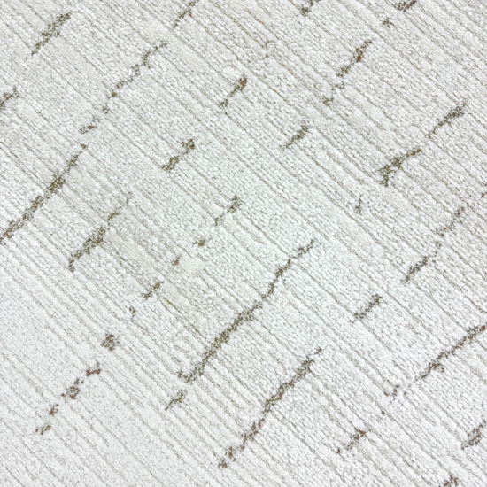 Teppich Wohnzimmer Schlafzimmer Strich Muster kuschelig creme mit beige/braunen Streifen