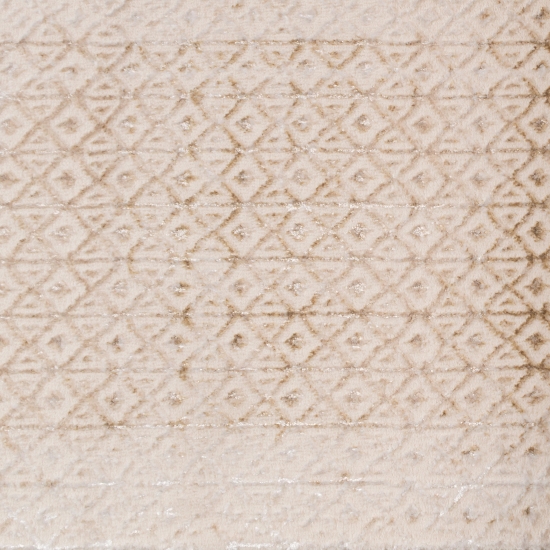 Eleganter Abstrakter Teppich | glänzend | in gold-weiß