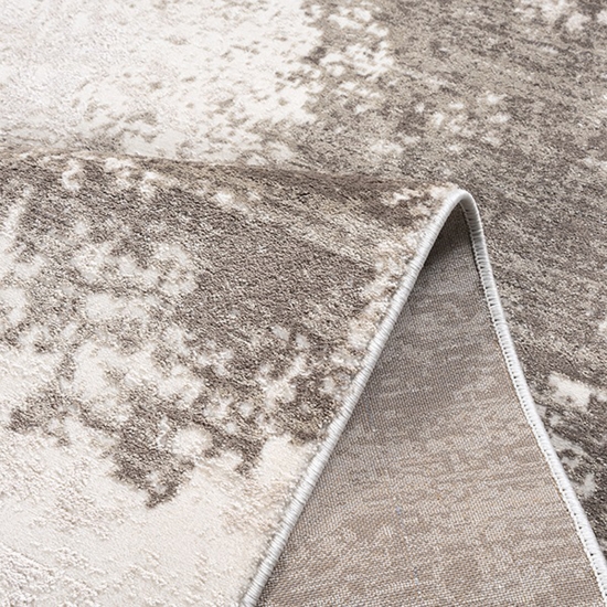 Vintage Wohnzimmerteppich abstraktes Muster im Used-Look in beige