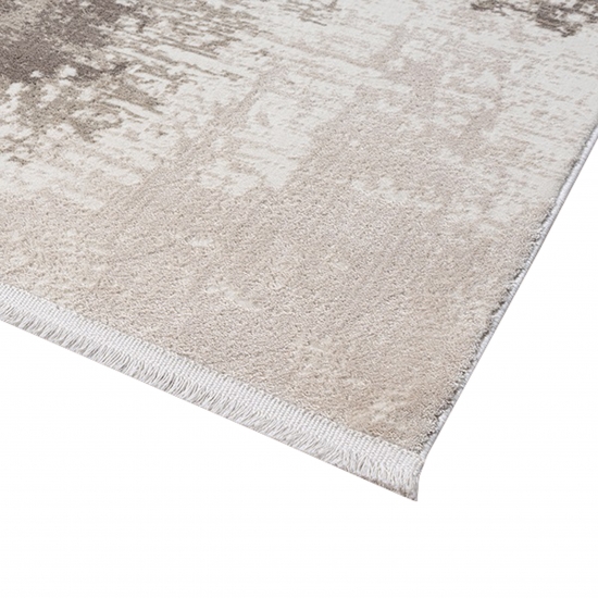 Vintage Wohnzimmerteppich abstraktes Muster im Used-Look in beige