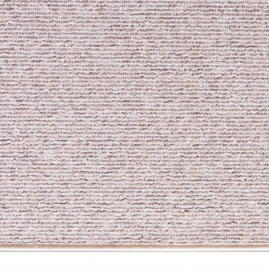 Flachgewebe-Teppich im schlichten einfarbigen Design in beige