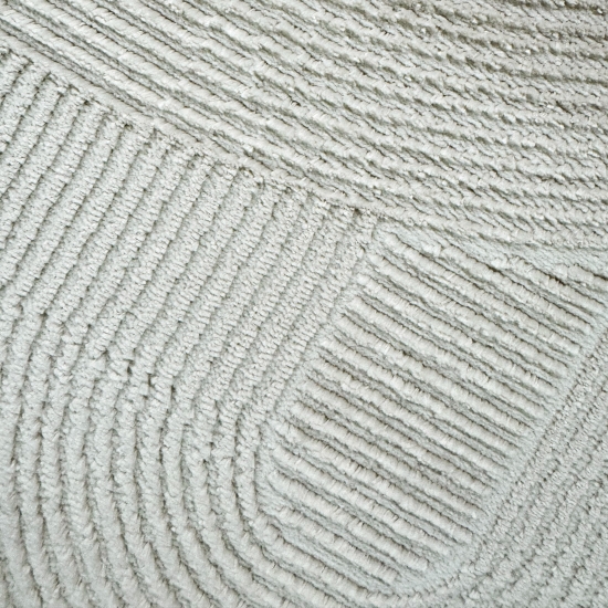 Recycle Wohnzimmerteppich Schlafzimmer mit modernen ovalen Formen liniert in beige