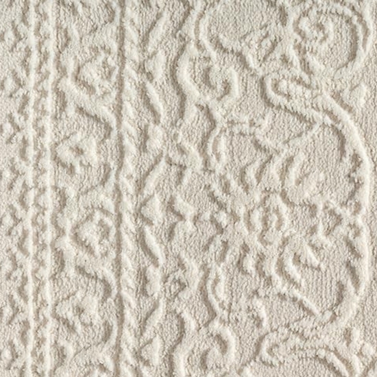 Recycling Teppich Creme Ornament Design wohnlich Wohnzimmer