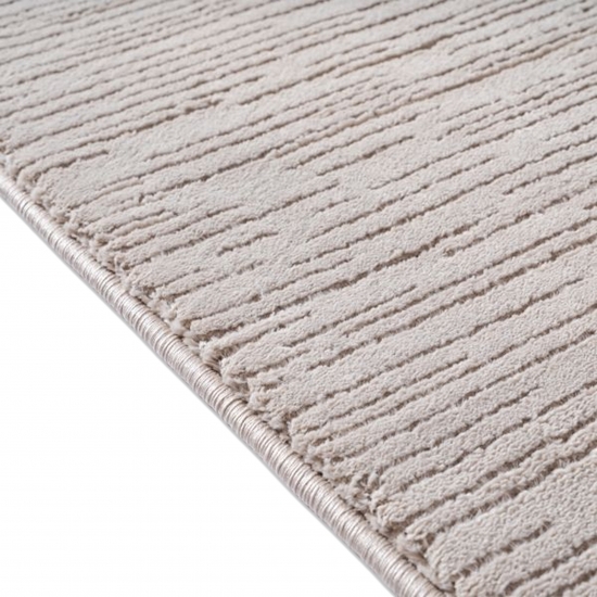 Preview: Moderner Teppich mit feiner Struktur und elegantem Liniendesign in Beige Preview: Moderner Teppich mit feiner Struktur und elegantem Liniendesign in Beige