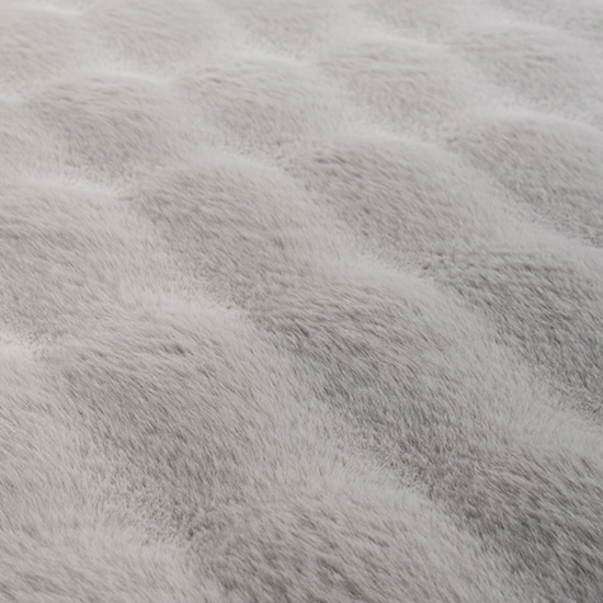Teppich Wohnzimmerteppich flauschig antirutsch Höhen Effekt mit Bubbleform in grau