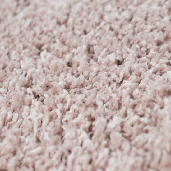 Flauschiger Shaggy Teppich in rosa