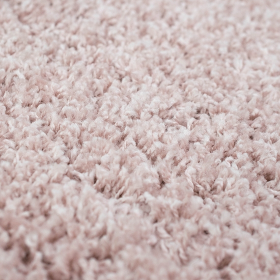Flauschiger Shaggy Teppich in rosa