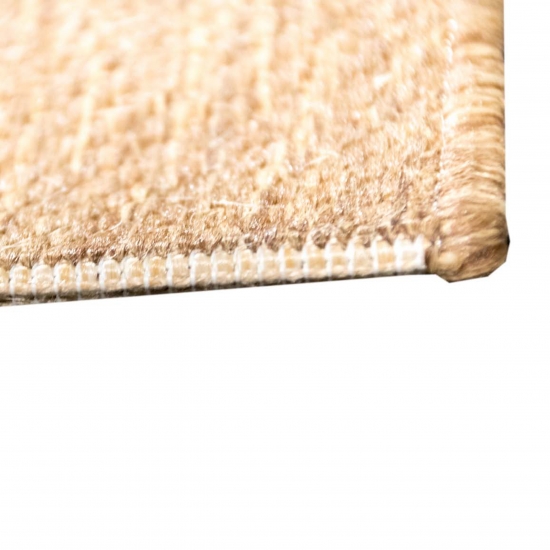 Teppich Sisal Optik Küchenteppich moderner Läufer Flachgewebe gestreift braun beige