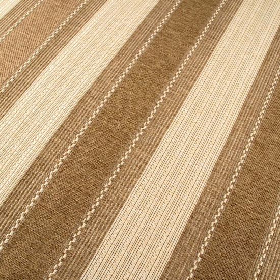 Teppich Sisal Optik Küchenteppich moderner Läufer Flachgewebe gestreift braun beige