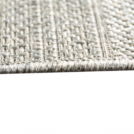 Teppich Modern Flachgewebe Kariert Sisal Optik Küchenteppich Küchenläufer Karo Design Grau