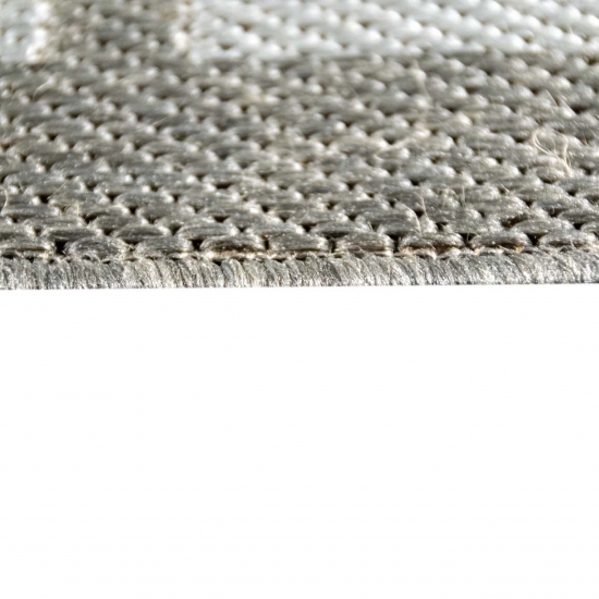 Küchenläufer Flachgewebe Teppich Sisal Optik modernes Design Städte New York London Paris City Grau Weiß