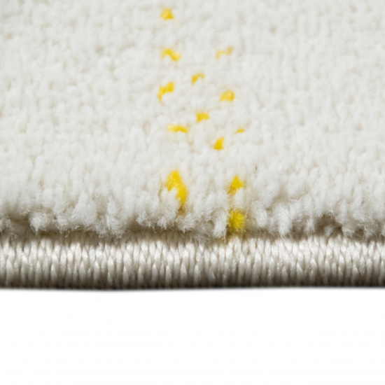 Preview: Moderner Kurzflor Teppich „Splash-Brush“ Design bunt creme pink