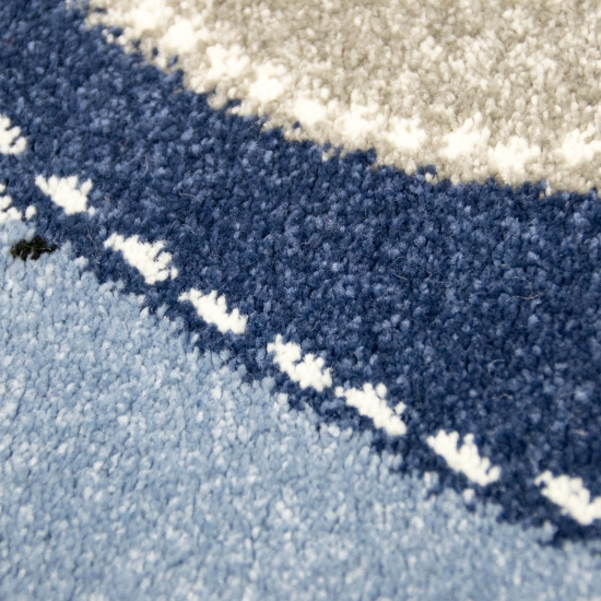 Kinderteppich Spielteppich Teppich Kinderzimmer Babyteppich Pirat Affe in Blau