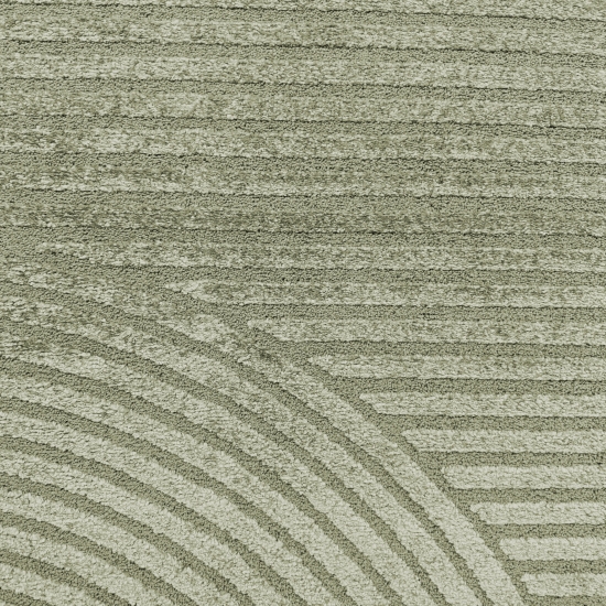 Wohnzimmerteppich 3D-Effekt im Bogenmuster in Grün