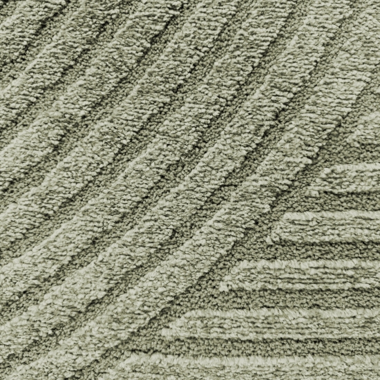 Wohnzimmerteppich 3D-Effekt im Bogenmuster in Grün
