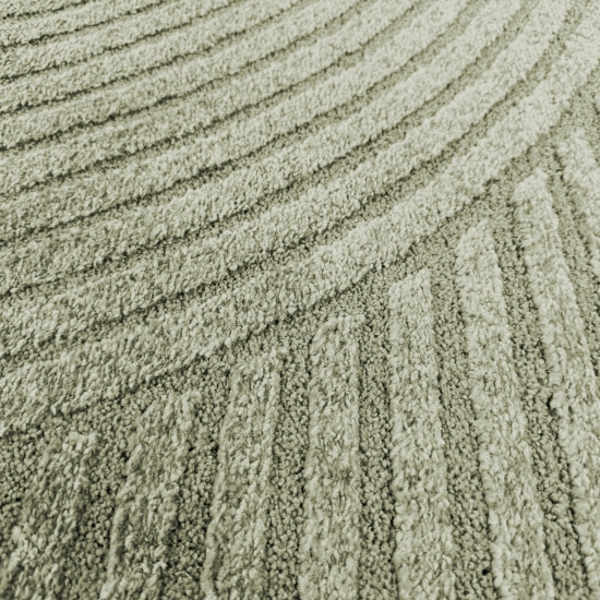 Wohnzimmerteppich 3D-Effekt im Bogenmuster in Grün