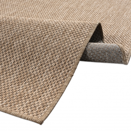 Preview: Moderner In- und Outdoorteppich wetterbeständig im Unistil in Beige Preview: Moderner In- und Outdoorteppich wetterbeständig im Unistil in Beige